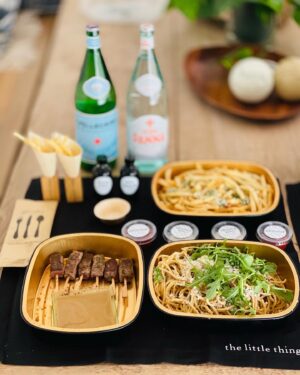 Derek Luke Instagram - THE LITTLE THINGS… 

Garlic fries…. Filet skewers… They brought the movie premiere to US 🎥 so we could safely celebrate and enjoy this amazing @Catch spread at home! 🐠

Shoutout to Denzel and the entire cast! ⭐️ Go check out ‘The Little Things’ available in theaters and on HBOMax on 1/29. 
#TheLittleThingsMoviePremiere @HBOMax @WBPictures