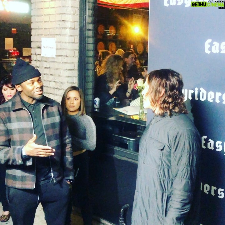 Derek Luke - 2.9K Likes - Shout out to the Folks at House of Machines and to On the red carpet met Norman Reedus good spirit, good dude (burn rubber never ur soul) congrats on East Rider cover @easyriders @bigbaldhead @thehouseofmachines_lax Blessings 👊🏾