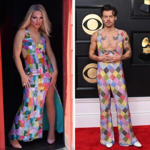 Derrick Barry Instagram - Who wore it better?

@HarryStyles was in my closet and now he’s out at the #GRAMMYs.