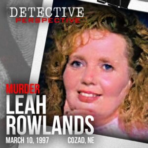 Derrick Levasseur Instagram - Hope everyone is having a great start to the week! Detective Perspective is back on audio with a case from the 90's: a murder not only caught on camera, but committed in the light of day. On the morning of March 10, 1997, Leah Rowlands, a 41-year-old mother of two, worked at the Amoco gas station just off Interstate 80 in Cozad, Nebraska. Before the afternoon arrived, Leah was found shot to death behind the counter. When police reviewed the Amoco's surveillance footage, they saw that just after 10:30am, a white, barefoot man robbed Leah. After she gave him $150, he ordered her to lie down behind the counter. He then pulled out a gun, leaned over the counter, and shot her three times. After shooting Leah, the killer went back to his car and drove away, never to be seen again. It’s been nearly 27 years since Leah was killed, and investigators are still searching for the person responsible…

#truecrime #unsolved #coldcase #truecrimecommunity
#podcast #mystery