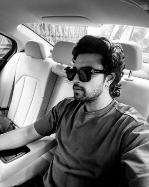 Dev Mohan Instagram - "Capturing memories in shades of gray"🚗📷 
#monochromememories #BackseatAdventures
