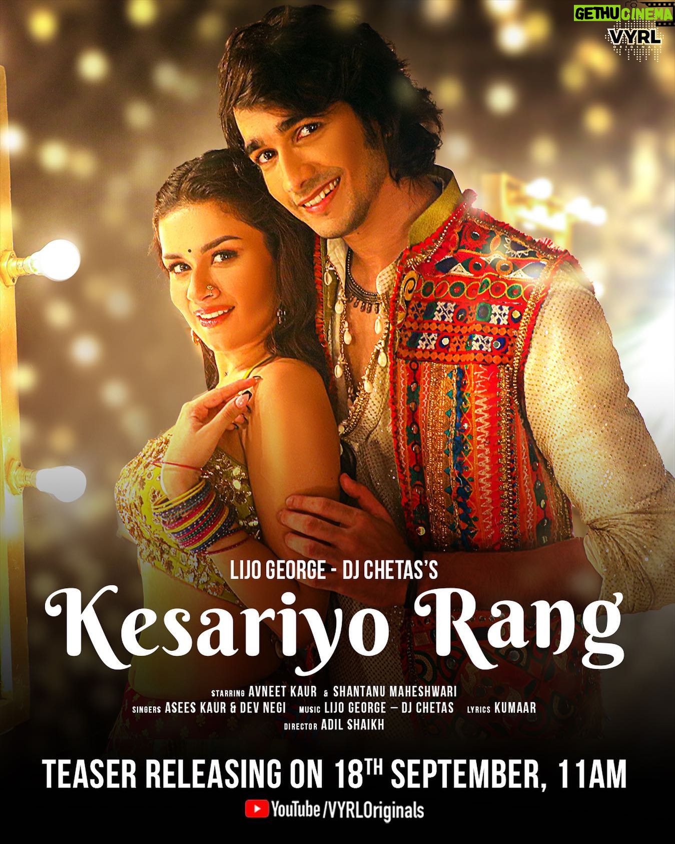 Dev Negi - 470 Likes - This Navratri, color yourself in #KesariyoRang
Teaser releasing on 18th September, 11Am on @vyrloriginals Youtube channel.
@dj.lijo @djchetas @aseeskaurmusic @devnegilive @avneetkaur_13 @shantanu.maheshwari @kumaarofficial @adil_choreographer
#VYRLOriginals #KesariyoRang #LijoGeorge #DJChetas #AseesKaur #Devnegi #AvneetKaur #ShantanuMaheshwari #Kumaar #AdilShaikh #ComingSoon