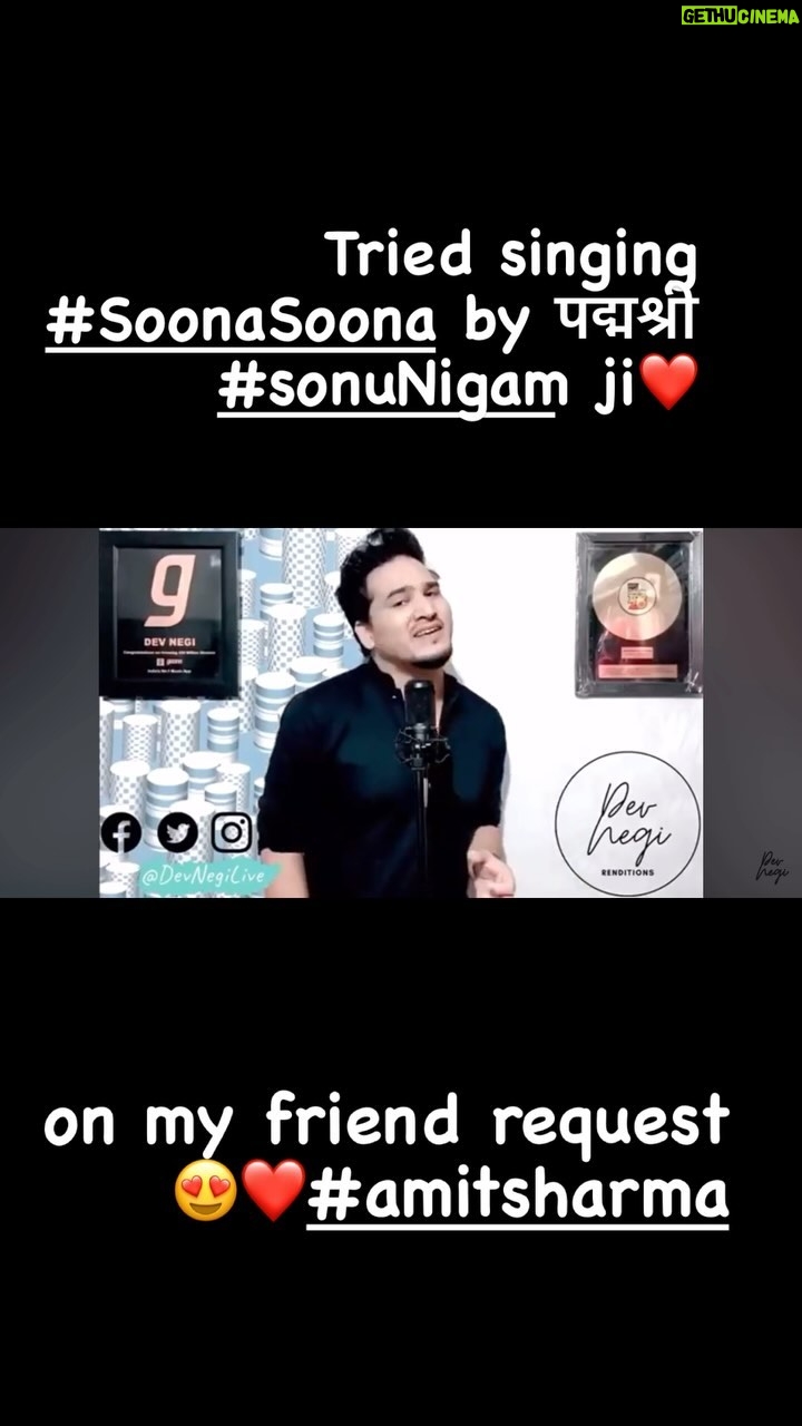 Dev Negi - 1.9K Likes - कोशिश
@sonunigamofficial ❤️ @amitsharmaspace
Music producer - @soumyaadeepmbarman
#sonunigam #sonunigamsongs #poetry #classic #classicalemusic #dev #devnegi #devnegilive