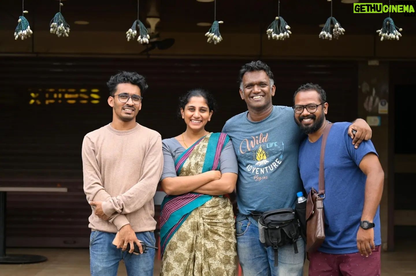 Devaki Rajendran - 1K Likes - Some stills from this movie which is very close to my heart! Following the director's @krishand_ style-
1. Happy people at work @krishand_
@vysakhreetha @vprabhakar23
2. Being Sujatha
3. In conversation with @rajagopal_rahul
4. The Ring scene with @prasanthpalex with the director/cinematographer doing his thing!
Photos by @k.n_vs
#PurushaPretham #SonyLIV