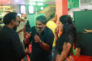 Devaki Rajendran Instagram - From the preview screening of Kerala Crime Files at Kochi. This was the first time I walked the 'red carpet' and talked to the press in front of the banners. Got to share the space with the amazing artists and technicians whom I worked with and also who came to watch the premiere. So grateful for this experience! 

Image 3 and 4 are @zhinzshan @navas.vallikkunnu and me talking about the fun we had shooting the grocery store scene.
Thank you everyone for the response to KCF! 

#Webseries #malayalam #disneyhotstar #DisneyHotstarMalayalam #new #devakirajendran #KeralaCrimeFiles