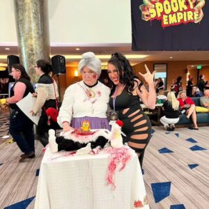 Devanny Pinn Instagram - Thank you @spookyempire and @spookyempirefilmfest for an incredible weekend!!
Photo dump #1 of #TheBlackMass screening, panel, signing and fun.
Big lovin to my coproducer @officialmichelleromano , my fantabulous new con reps @statik_talent_agency_llc , and our iconic  actresses @jennylouwonder and @kathleenkinmont for joining in on our poster signing ❤️ 
.
Loved seeing my Speed Train costar @undertheseascout do her show live and my #Breakout star @briankrause21 too! Watch him absolutely slay in the film -out now ;)
Appreciate everyone who stayed up late to watch #TheBlackMass and participate in our serial killer discussion sat night!! Ty ty @andyoufilms
Loved meeting and getting spooky with you, Spooky Empire! Happy 20th!

#spookyempire #screamqueens  #halloween #filmmaking #filmfest