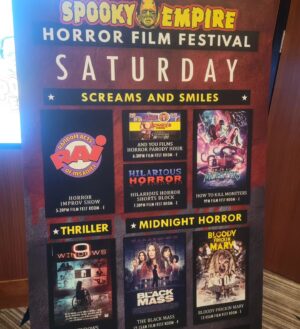 Devanny Pinn Instagram - Thank you @spookyempire and @spookyempirefilmfest for an incredible weekend!!
Photo dump #1 of #TheBlackMass screening, panel, signing and fun.
Big lovin to my coproducer @officialmichelleromano , my fantabulous new con reps @statik_talent_agency_llc , and our iconic  actresses @jennylouwonder and @kathleenkinmont for joining in on our poster signing ❤️ 
.
Loved seeing my Speed Train costar @undertheseascout do her show live and my #Breakout star @briankrause21 too! Watch him absolutely slay in the film -out now ;)
Appreciate everyone who stayed up late to watch #TheBlackMass and participate in our serial killer discussion sat night!! Ty ty @andyoufilms
Loved meeting and getting spooky with you, Spooky Empire! Happy 20th!

#spookyempire #screamqueens  #halloween #filmmaking #filmfest