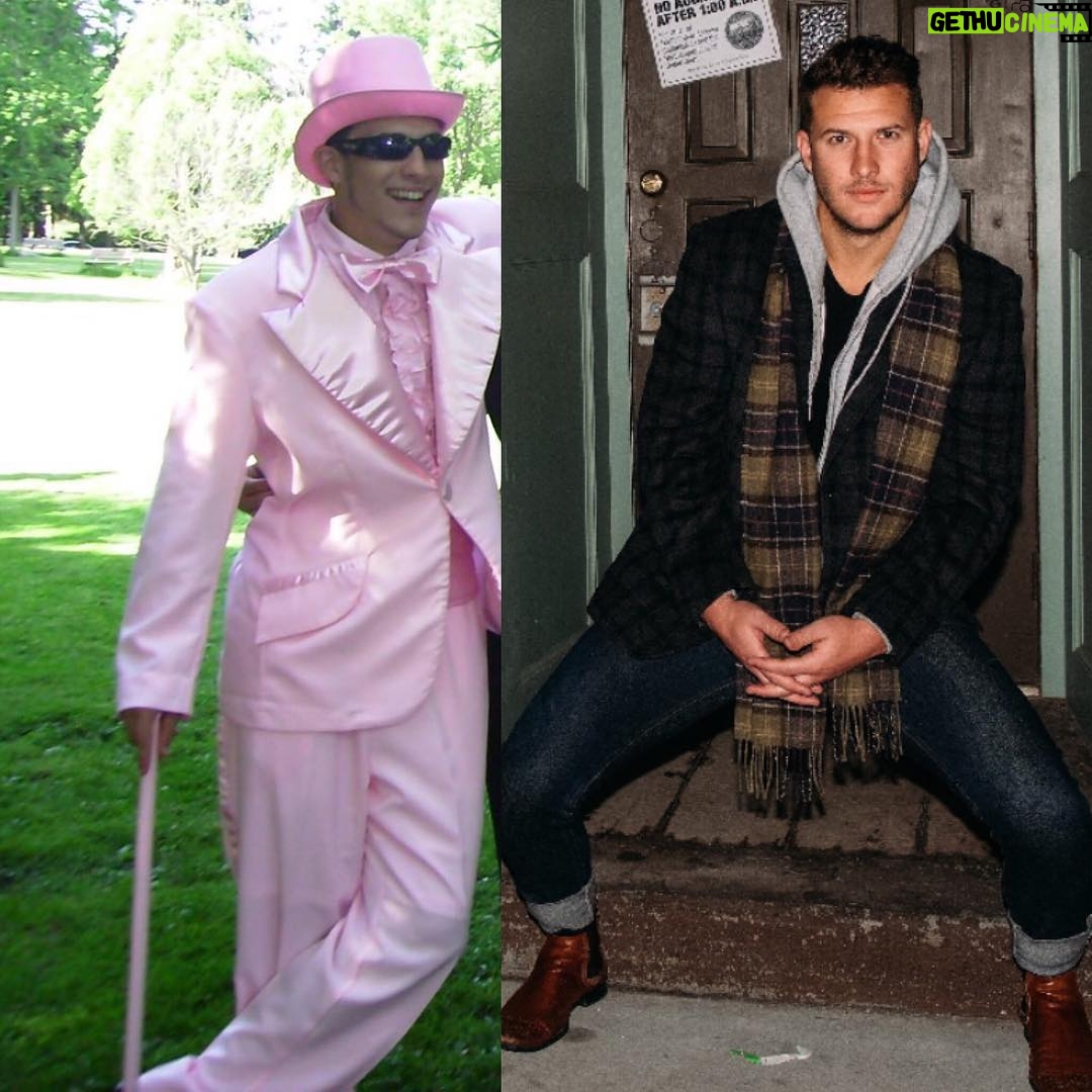 Devin Walker-Molaghan - 8.9K Likes - Incase anyone was wondering if I’ve always been this big of a douchebag... this is me 10 years ago at prom... so, yes. My gf was so pissed 😂🕺🏻🍻 #realmenwearpink #letsgo #dumbanddumber #tenyearchallenge