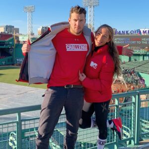 Devin Walker-Molaghan Instagram - Killed it out here today with @n_zanattamtv and @spartan at Fenway! Big thanks to @mtv and @challengemtv we’ll be out on the field pushing ourselves tmrw so come thru and say let’s go 🍻 #couplegoals #letsgo