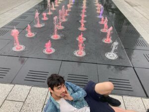 Devon Bostick Instagram - We love the fountain