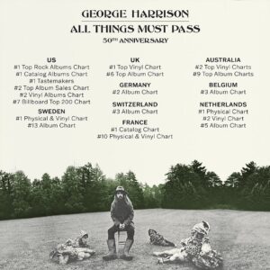 Dhani Harrison Instagram - Thank you to everyone who has supported the 50th Anniversary of George’s All Things Must Pass so far and helped make it a world wide Top 10 album again, over 50 years after its original release. Maximum love vibes x Dhani