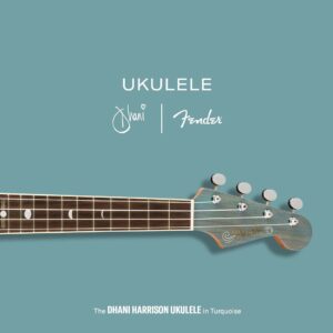 Dhani Harrison Instagram - Designed for live performance, the Dhani Harrison Signature @fender Ukulele is built with eye-catching aesthetics, from custom inlay work to a unique stained finish, and Fender electronics with a built in tuner, volume and tone control, allowing players to easily tune and EQ whilst they play. 

“I knew that if I did a Fender signature model, it would have to be a ukulele. I've always played it and I write a lot of stuff on a uke. I spent a lot of time in Hawaii growing up and it was there that I really fell in love with the uke as a serious instrument. I designed it to be my ideal stage ukulele that also sounds great when you're not plugged in too. The design is very much inspired by my passions and quest to build the ultimate ukulele. I wanted to do a blue finish and I wanted a light and a dark, kind of like a blue sky day and a space black night. The blue sapphire stain finish is my nighttime mode and the turquoise stain is my daytime mode. I hope this new signature helps inspire others on their own musical journey.” Dhani x

Learn more via link in bio.