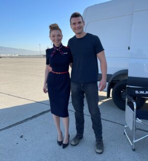 Diana Hopper Instagram - on set adventures with @alexrussell ✈️ @swatcbs