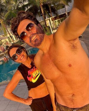Diego Olivera Instagram - #sunset #summertime #love ❤️❤️🍷🍷 @monicaayos #miami