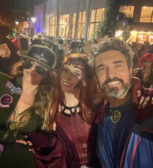 Diego Olivera Instagram - “Me puse muchos objetivos en la vida… pero me distrajo la felicidad” mis amores ❤️❤️❤️@monicaayos @vickydoll22 #halloween #party #swat #drstrange #maverick #wandamaximoff #lincolnroad #miami #scarletwitch #miamibeach #fiesta