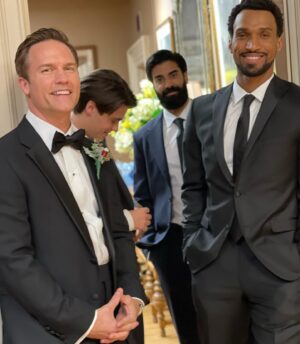 Diesel La Torraca Instagram - The boys are back in town 
🤵🏽🤵🏾🤵🏼🤵🏼🤵🏻🍑🍑🍑🍑🍑

#wellsburywedding #ginnyandgeorgia #bts #allsuitedup #boysclub #wedding #actors #kidactor #tvseries #netflix #diesellatorraca #younghollywood #season2