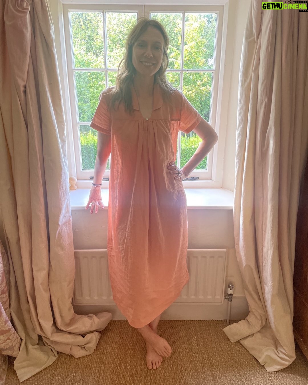 Dolly Wells - 1.2K Likes - I love my new thin, soft, elegant, beautiful nightie from @cissysnightwear. Go to her website. Perfect presents.
