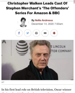 Dolly Wells Instagram - So so so thrilled to be a little part of this. And play Mr Walken’s daughter 👑👑 @stephenmerchant