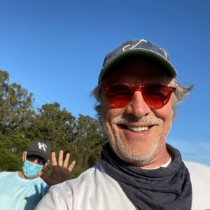 Don Johnson Instagram - That’s Jimmy Buffett over my shoulder n We’re about to go rob someone on the trail!