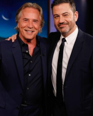 Don Johnson Instagram - Some yuks with my pal JK tonight @jimmykimmel @jimmykimmellive @knivesout