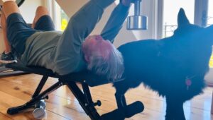 Don Johnson Instagram - My new trainer is tuff!  Rufus gym!!