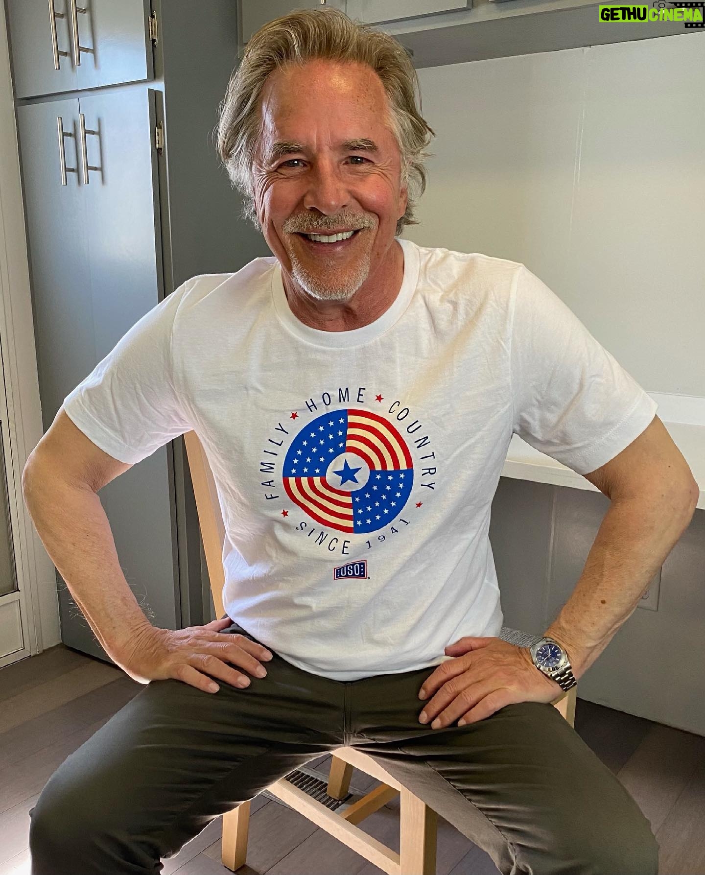 Don Johnson - 19.6K Likes - From Sonny Crockett to Nash Bridges, I’ve played a few TV heroes in my day. But when I hear the word “hero,” do you know who I think about? The brave men and women who put their lives on the line every single day to keep you and me safe.
I am beyond grateful for everything I’ve been able to accomplish in my life and career, but I never forget that I owe it all to these American heroes who fight for our freedom every day. That’s why I'm so proud to wear my 2021 USO T-shirt.
I hope you’ll join me in this annual tradition by donating $29 or more today to get your limited edition 2021 USO T-shirt. Supplies are running low, so hurry and get yours before they're gone. @theuso thank you and many blessings, DJ