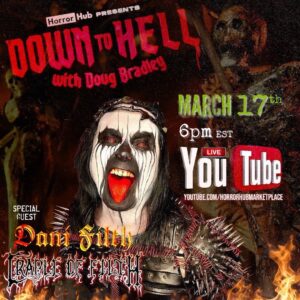 Doug Bradley Instagram - We’ve got one HELL of a guest next week! 
Join us as we welcome @danifilthofficial from @cradleoffilth To the show! 🔥🔥
Subscribe to the HorrorHub channel and set your notifications!
YouTube.com/horrorhubmarketplace
•
Posted @withregram • @horrorhubmarketplace What a treat we have in store for you!! Next Thursday, March the 17th, @officialdougbradley and @stephsciullo will be joined by @danifilthofficial from @cradleoffilth !! 😈
- -
Get those questions ready! This conversation is made for the damned!! 
- -
https://youtube.com/horrorhubmarketplace 
- -
#danifilth #cradleoffilth #dougbradley #hellraiser #pinhead #metal #horrormovies