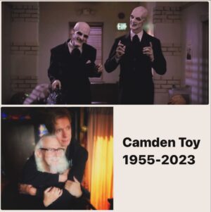 Doug Jones Instagram - This is a tough one. So many memories including working together, decades of laughing, sharing mutual friends, get togethers, travel, conventions, and huggles with each other and our fans.

To know Camden Toy was to Love Camden Toy.  We may have met on the set of Buffy as two hideous looking “Gentlemen,” but that only sparked a dear friendship that would continue for twenty-four years. 

It’s rare to find a man so joyful, smiley, smart, talented, giggly, huggie, good at listening with his heart, and accessible always to anyone he knew, including his many fans. 
May he rest in God’s peace.

#RIP #CamdenToy