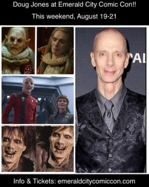 Doug Jones Instagram - HEY SEATTLE!!! Come share the love with me THIS WEEKEND (I’ll be there Fri-Sun 8/19-21) at Emerald City Comic Con!! @emeraldcitycomiccon .
(The huggles are always free!!).
Tickets & Info: emeraldcitycomiccon.com .
.
#ECCC #emeraldcitycomiccon #seattle #washingtonstate #autographs #photoops #huggles #headpets #facecupping