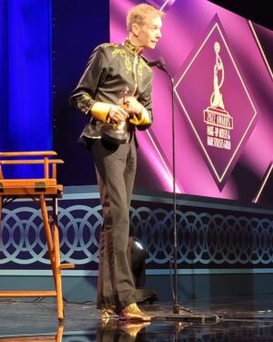 Doug Jones Instagram - Thank you @local_706 . I will cherish “The Chair” Award for the rest of my blessed life!
.
As I said from the stage, “You have made me feel like royalty over the years, always treating me like a prince in prosthetics. But tonight with this award, you have made me feel like a king…. ‘The King Of Creatures.’ “
.
Swipe to see more from that night, with the most eloquent and poetic presenting by costar and dear friend @therealsonequa , red carpet with Mrs. Laurie @auntielaurbabe , and yes, I actually got to keep the chair!!!
.
#MUAHSawards #specialeffectsmakeup #makeupartists #hairstylists #actor #actorslife #magicalnight #thechairaward