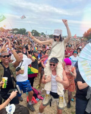 Douglas Booth Instagram - 11th Glastonbury completed and still my absolute favourite place on earth. Thank you to all the artists and friends who made it so special! 🍻🌈💫🎹😎✨🚀🌳365 more sleeps 🤸🏼‍♀️