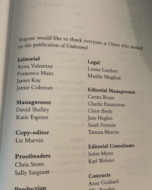 Dr Adam Kay Instagram - Today, UNDOCTORED is available at your nearest bookshop/website. It’s both the prequel and the sequel to THIS IS GOING TO HURT and I’m very proud of it. Here are the most important pages of the book - the dozens of people behind the scenes who made it happen.