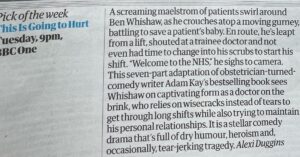 Dr Adam Kay Instagram - THANKS THE GUARDIAN YOU’VE ALWAYS BEEN MY FAVOURITE