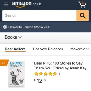 Dr Adam Kay Instagram - Wowser. Thank you everyone who’s bought DEAR NHS. I’m so deeply grateful, and it will such a difference to the charities.