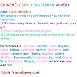 Dr Adam Kay Instagram - Please share, because I have used up all the advertising budget on this graphic design.