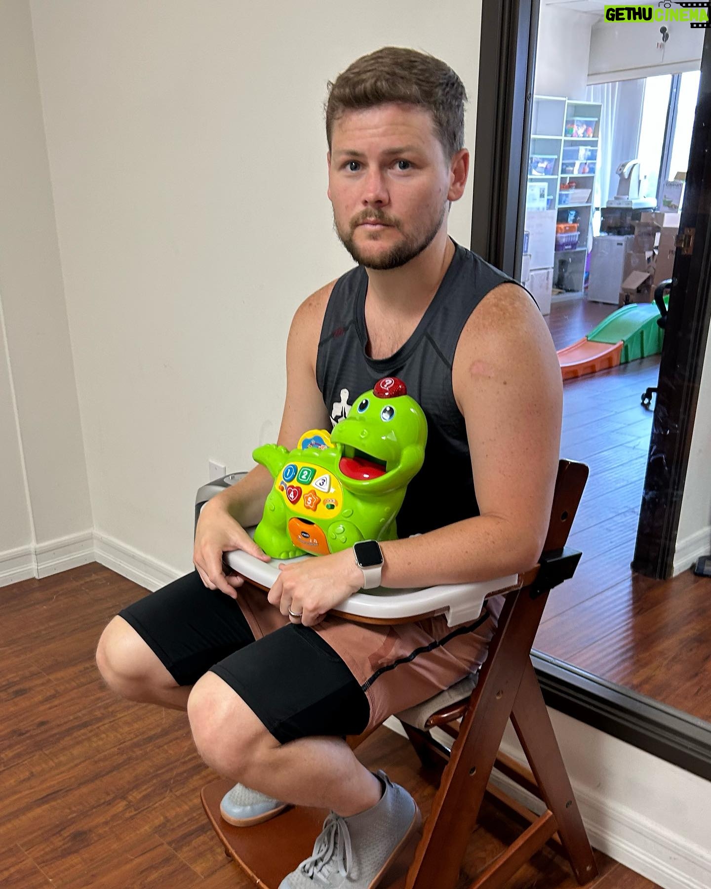 Drew Lynch - 8K Likes - I have a special chair whenever I go to speech therapy. Thanks @achievespeech for my dinosaur playtime.