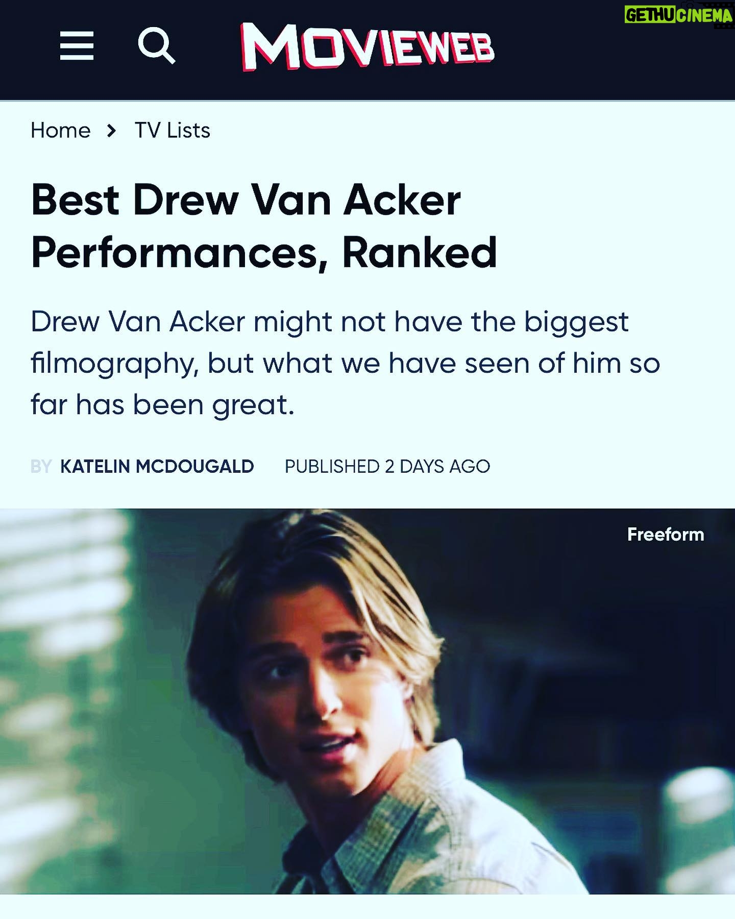 Drew Van Acker - 17.2K Likes - Came across this today out of the blue. Thank you #katelinmcdougald and @movieweb for the love and in-depth exploration of the work. I am thrilled some of my performances caught your 👁️
https://movieweb.com/best-drew-van-acker-movies-shows/#devious-maids