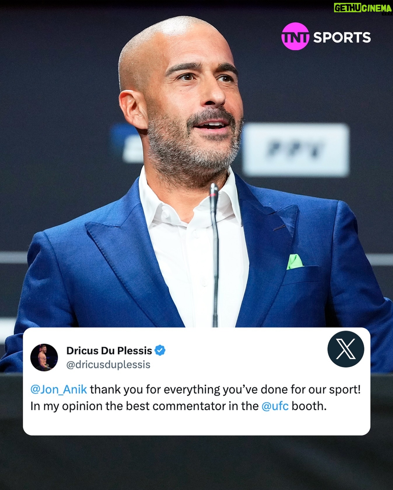 Dricus Du Plessis - 31.2K Likes - From the middleweight king to the commentary king 👑
@DricusDuPlessis showers @Jon_Anik with well-earned praise! 🤝