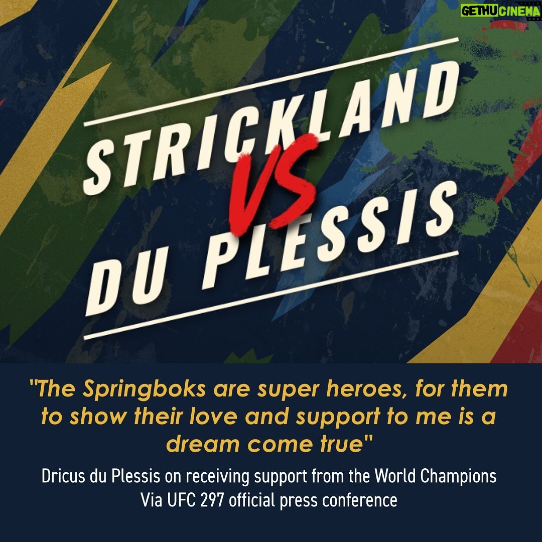 Dricus Du Plessis - 32.4K Likes - There’s nothing like being backed by your super heroes 🦸♂️🇿🇦 #UFC297 #DricusDuPlessis #StrongerTogether #Springboks