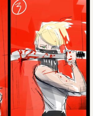 Dustin Nguyen Instagram - my variant cover to @boom_studios #somethingiskillingthechildrencomics issue 37 from concept to print, in reverse order

11x17 watercolor on 300lb Fabriano softpress