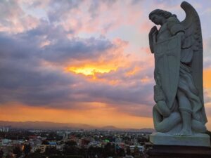 Dwayne Cameron Instagram - Merry Christmas everyone!! Thank you all for your lovely festive comments and messages!! I appreciate them all!! ❤️🌲❤️

This is one of my favorite photos that I took in Mexico of the giant statue of the Archangel Michael looking down over The Basilica of Our Lady of Guadalupe as the sun sets over Mexico City.

As the sun is soon to set on 2023 let us give thanks to all the amazing people in our lives who help make our lives better 🙏❤️🙏

Merry Christmas and happy holidays to you all!! ❤️🌲🎁❤️

#gratitude #happyholidays #archangelmichael #basilicaofourladyofguadalupe #ourladyguadalupe 
#basilicaofguadalupe #christmas2023 #merrychristmas2023