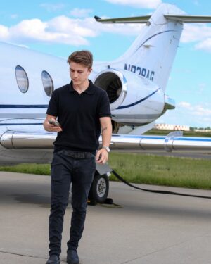 Dylan Hartman Instagram - Flew to Chicago for some steak 🛩️