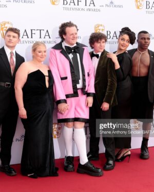 Dylan Llewellyn Instagram - Unbelievable night so proud of my Big boys and Derry girls families. Both up for best comedy @bafta . So chuffed to get the win. 
Thank you @styledbysrh for making me look fly
Shirt and suit, #kingsman  @mrporter
Watch, @hublot
Shoes, @grensonshoes

#crookedtie #bafta