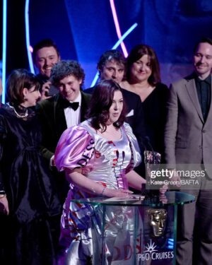 Dylan Llewellyn Instagram - Unbelievable night so proud of my Big boys and Derry girls families. Both up for best comedy @bafta . So chuffed to get the win. 
Thank you @styledbysrh for making me look fly
Shirt and suit, #kingsman  @mrporter
Watch, @hublot
Shoes, @grensonshoes

#crookedtie #bafta