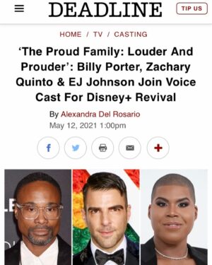 EJ Johnson Instagram - Feeling all the elation feels today as I finally get to announce I’m voicing and bringing to life the character Michael Collins In the proud family louder and prouder on @disneyplus . This character is witty fabulous glamorous and a force to be reckoned as well as unapologetically themselves. All attributes I love to bring to my characters . Thank you @epfarq19 for this amazing opportunity! Get ready to do the most #theproudfamily #louderandprouder #teamthis