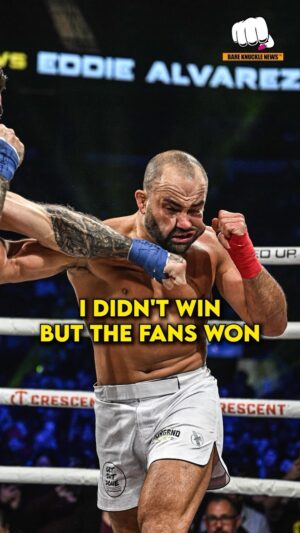 Eddie Alvarez Instagram - After a tremendous battle for the King of Violence Belt, Eddie “The Underground King” Alvarez got stopped by “Platinum” Mike Perry at #BKFC56 in Utah: “I didn’t win but the fans won. I came out here and I was my best self. I was sparring heavyweights doing well. Unfortunately, this sport is so volatile. My hat’s off to Mike Perry. The guy is a battle-ax. He can take a shot, he can keep plodding forward. I was fighting a little mirror of myself in there tonight. Mike was the better man. I take my wins, I’ll take my losses the same way. With my head high.” 👊

@ealvarezfight @platinummikeperry @bareknucklefc @fitetv 

#BareKnuckle #BareKnuckleNews #BKFC #BKFC56  #EddieAlvarez #PerryAlvarez #MikePerry #BKFCUtah