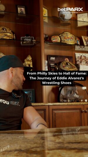 Eddie Alvarez Instagram - In the heart of North Philadelphia, Eddie Alvarez’s high school wrestling shoes hung from a telephone wire, a silent testament to his journey. These weren’t just any shoes; they belonged to a future UFC World Champion. For over a decade, they dangled over the city streets behind North Catholic - until, on the eve of his Hall of Fame induction, Eddie’s brother reclaimed them. Now, they reside in Eddie’s office, a symbol of his rise from Philly’s streets to MMA glory.
—
🎥 @mattalba_