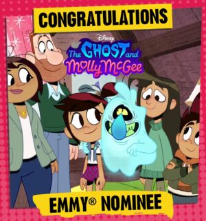 Eden Riegel Instagram - Pleased as punch to announce my Emmy nomination for Voice Direction on @disneychannel’s #TheGhostandMollyMcGee! I also want to congratulate @lucasfilm and @disneyplus’s #YoungJediAcademy for their 5(!) CAFE Emmy nominations including Outstanding Preschool Animated Series, and @appletv’s #InterruptingChicken for its two nominations, for writing and for the ridiculously talented @julietdonenfeld for vocal performance by a younger actor. I have the special privilege of directing Juliet in both Interrupting Chicken AND Young Jedi Academy and I can tell you, she deserves all the trophies!

I really want to thank Molly McGee creators @bob.roth.921 and @billmotz, the menschiest bosses in town, for assembling the warmest team of talents in the biz and entrusting me with their enhapifying show. Our sessions had us all regularly rolling with laughter and recording over Zoom was what got me through the pandemic. Special thanks to our world class cast for making me look good! Show leads @eyeofthesnyder and @ashlyburch, who made magic on the regular together - a rare treat to witness - as well as the outstanding @jordanklepper @sumaleedotcom @whammybah @larajillmiller @julesmedcraft @sueannpien @2sheh @itsalanator #leonardwu @ericjedelstein @thejohndimaggio #gregbaldwin @greydelisle @kariwahlgren @tdevall @vrodrigueziii and many more!

I’ve been in this business long enough to know you better celebrate the wins so I’m gonna savor this one. Thanks for indulging me in sharing my excitement with you! Also want to thank my big bro @ramsiegel who taught me everything I know and is also nominated - twice!! - in this category for #Kiff and #MoonGirl. Our quest for Riegel dominance is going to plan!!