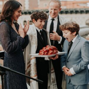 Eden Riegel Instagram - So… this happened. Still processing. We are beyond proud of this amazing kid. He worked so hard (without having to be reminded once!) and was actively involved in planning even small details of his Bar Mitzvah. He learned Hebrew for the first time, and read his portion, sang, and recited numerous prayers beautifully, with characteristic polish and panache. He even accompanied the service on Viola at times, and arranged his parts by ear. (Thanks to @jenniyael and @brandonemusic!) To witness my child coming of age is a blessing. He was (is) magnificent and our hearts so full!

Photos by the incredible @thelittlealli 
Thank you to Cantor Rebekah Mirsky @rebekahmirsky for the beautiful service and guidance!