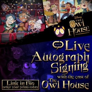 Eden Riegel Instagram - So excited to share that I will be reuniting with some of the incredible #TheOwlHouse cast for live-streamed signings and a live Q&A, Sat, May 6 at 10am PST. We have so much to process after that gripping, emotional finale! Buy your prints now. Link in bio!